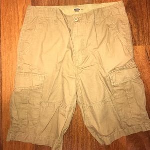 tan cargo shorts